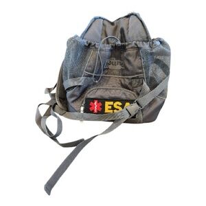 Outward hound front Gray Drawstring Backpack dog carrier